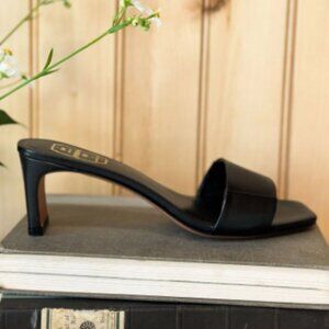 [NEW - Never worn] Emerson Fry Wide Strap Mule Black Leather, Size 40